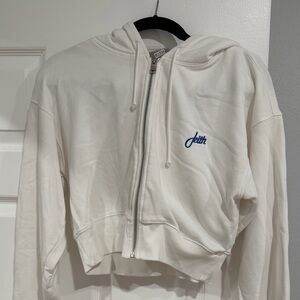 Kith Cream Hoodie with Blue Embroidery ‘Just Us Saint-Tropez’